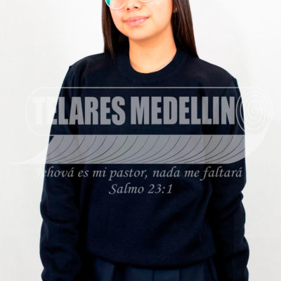 Buso Cuello Redondo Azul Oscuro Unisex