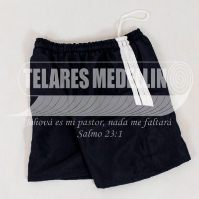 Pantaloneta Azul/Blanco Unisex